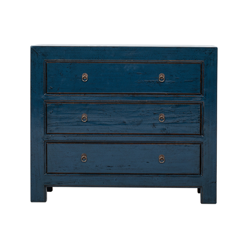 Cómoda azul 3 cajones BF003