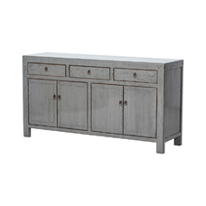 Cómoda gris 3 cajones 4 puertas BF017