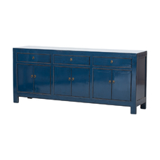 Cómoda azul 3 cajones 6 puertas BF053