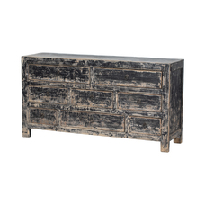 Cómoda negra 8 cajones BK307