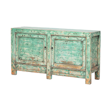 Cómoda verde 2 puertas BK333
