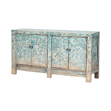 Cómoda azul 4 puertas BK338