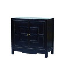 Cómoda negra 2 puertas DT045