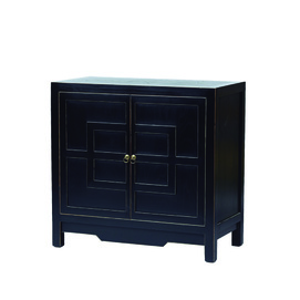 Cómoda negra 2 puertas DT045