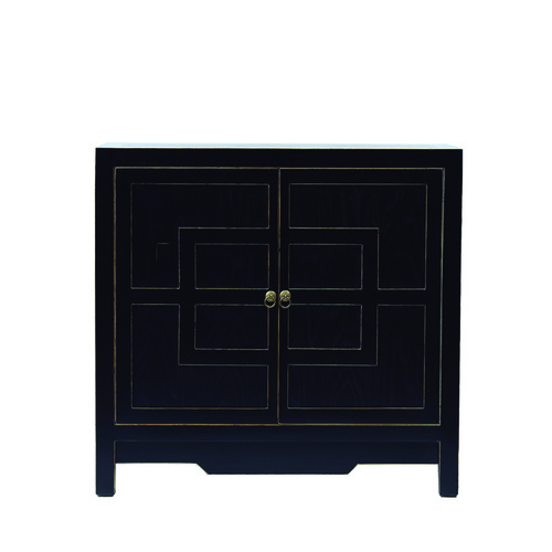 Cómoda negra 2 puertas DT045