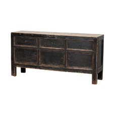 Cómoda negra 3 cajones 3 puertas GK560