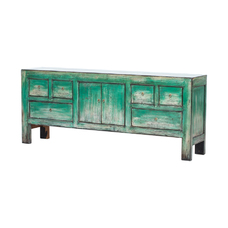 Cómoda verde 6 cajones 2 puertas XN882