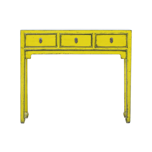 Consola amarillo 3 cajones BE953