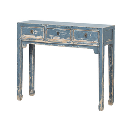 Consola azul 3 cajones BE954