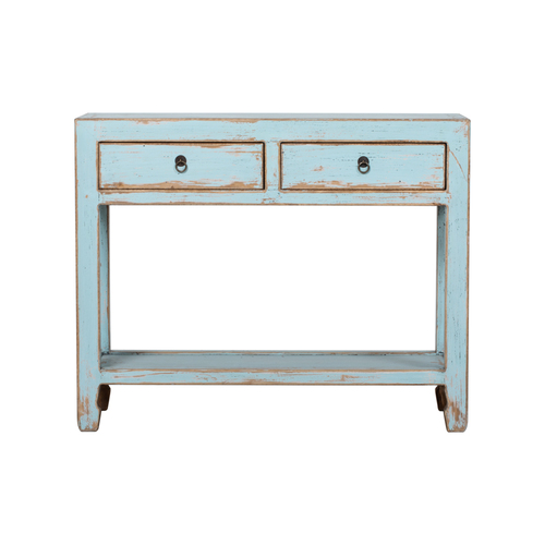 Consola azul 2 cajones BF063