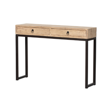 Consola madera y hierro 2 cajones GF381