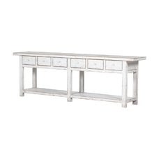 Consola blanca 6 cajones GM040