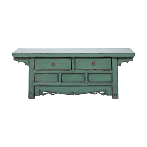 Consola verde 2 cajones JN368