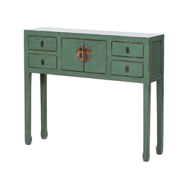 Consola verde 4 cajones 2 puertas JN446