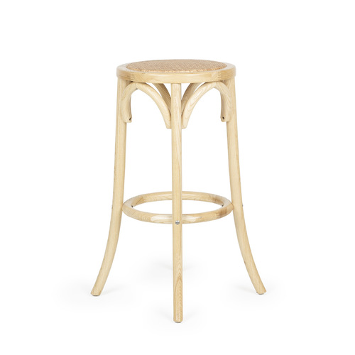 Wooden high stool Gando natural