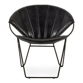 Black leather chairs Marga