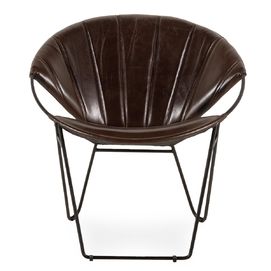 Brown leather chairs Marga