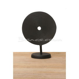 PEDESTAL DISCO ALUMINIO NEGRO