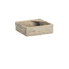 PORTASERVILLETAS CUADR. RATTAN DEC.BLAN