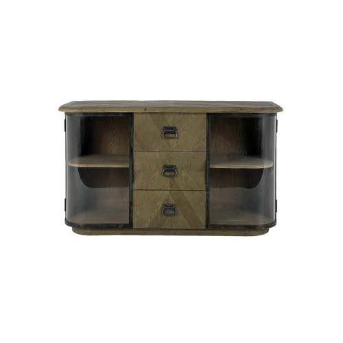 APARADOR BAKERLOO ROBLE NATURAL Y HIERRO