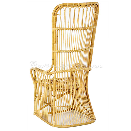 SILLA CON BRAZOS BOCARAY RATTAN Y TEJIDO NATURAL