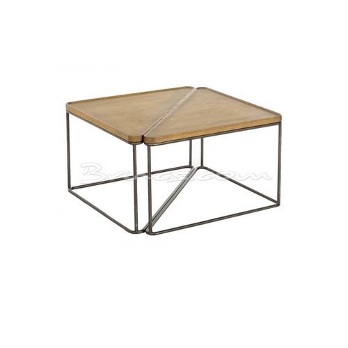 SET 2 MESAS CENTRO CERLER ROBLE Y HIERRO