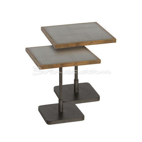 MESA AUX. ALTA RAMOND  HIERRO GALVANIZADO Y PINO