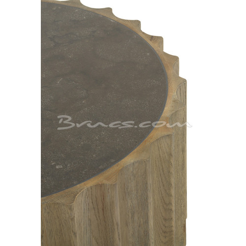 MESA CENTRO ETILO ROBLE ANTIGUO Y PIEDRA