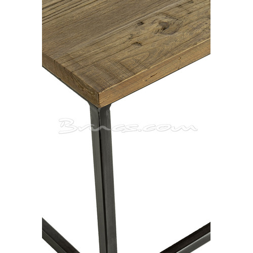 MESA CENTRO  ARTIES CUADR. OLMO RÚSTICO Y HIERRO