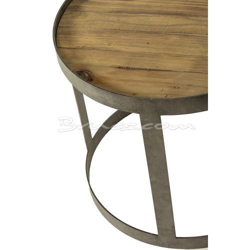 SET 2 MESAS AUXILIAR RANGE PINO Y HIERRO