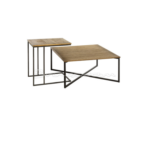 MESA AUXILIAR SVAL ROBLE Y HIERRO