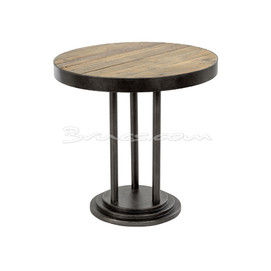 MESITA CENTRO TIPING REDONDA PINO Y HIERRO