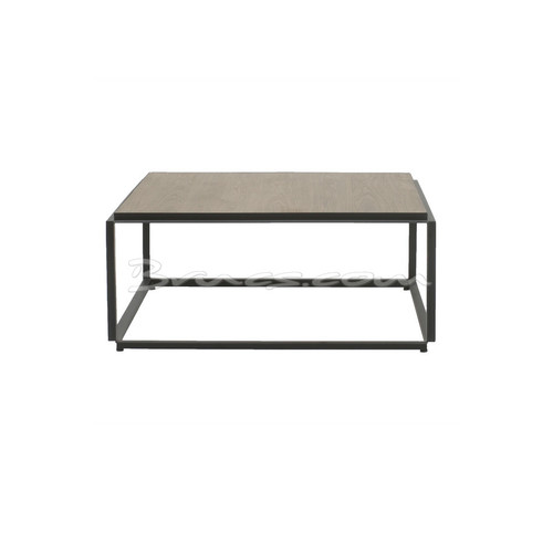 MESA CENTRO QIAO ROBLE Y HIERRO