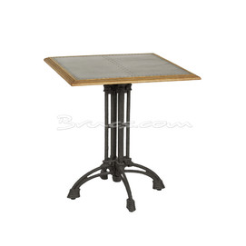 MESA COMEDOR GRAZ HIERRO GALVANIZADO, ROBLE VINTAG