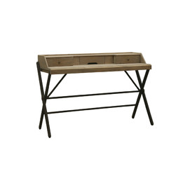 MESA CONSOLA PALMA ROBLE NATURAL C/PATAS HIERRO