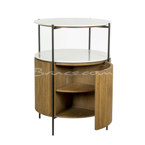 MOSTRADOR CHAIN RED.ROBLE, MARMOLINA Y HIERRO 4 PU