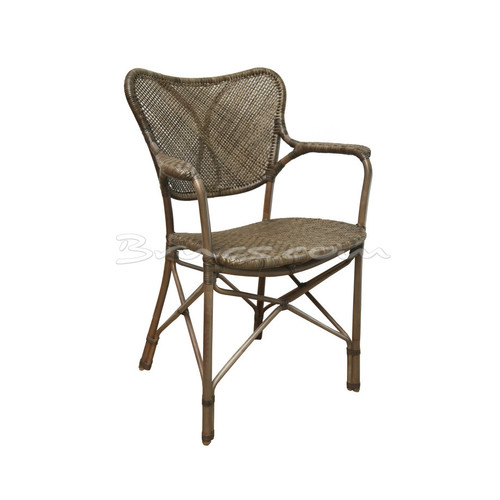 SILLA CON BRAZOS  ARCADE RATTAN GRIS