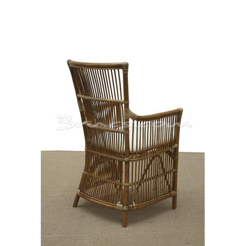 SILLA CON BRAZOS MUROS RATTAN ANTIQUE C/ COJÍN