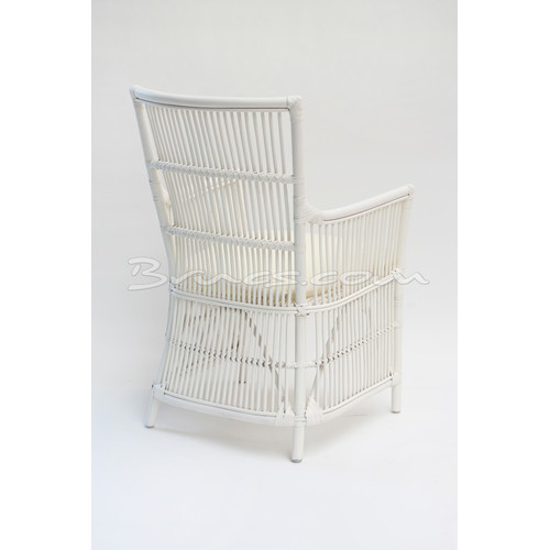 SILLA CON BRAZOS MUROS RATTAN Y TEJIDO SINTÉTICO B