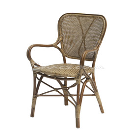 SILLA CON BRAZOS GIJÓN RATTAN COLOR ANTIQUE