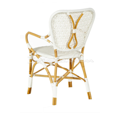 SILLA CON BRAZOS HABANA RATTAN NAT. Y SINT BLANCO