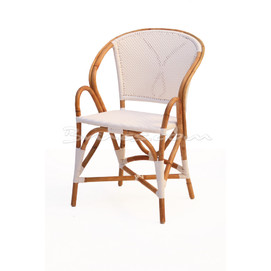 SILLA CON BRAZOS MADAGASCAR TEJIDO SINTÉTICO BL