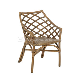 SILLA CON BRAZOS VITACORA RATTAN Y TEJIDO NATURAL