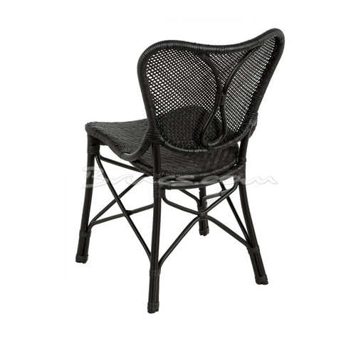 SILLA ARCADE RATTAN COLOR NEGRO