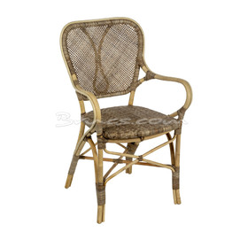 SILLA CON BRAZOS GIJÓN RATTAN COLOR GRIS