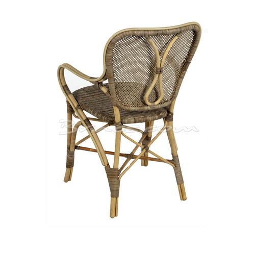 SILLA CON BRAZOS GIJÓN RATTAN COLOR GRIS