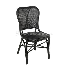 SILLA GIJÓN RATTAN COLOR NEGRO