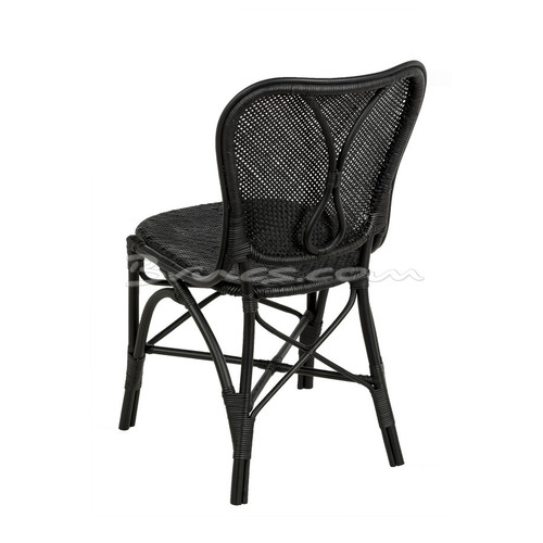 SILLA GIJÓN RATTAN COLOR NEGRO