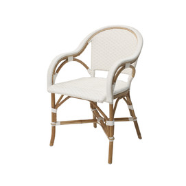 SILLA CON BRAZOS LEFKI RATTAN Y TEJIDO SINTÉTICO B