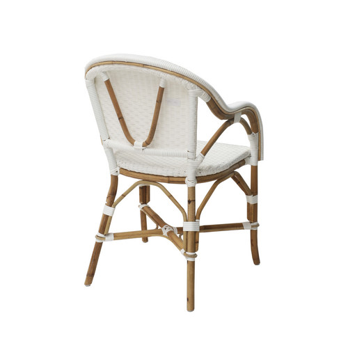 SILLA CON BRAZOS LEFKI RATTAN Y TEJIDO SINTÉTICO B